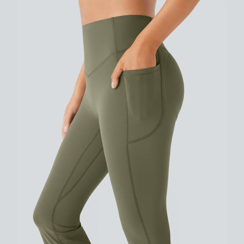 Halara Ultrasculpt™ High Waisted Scrunch Butt Lifting Tummy Control Pocket Shaping Yoga Bootcut Leggings