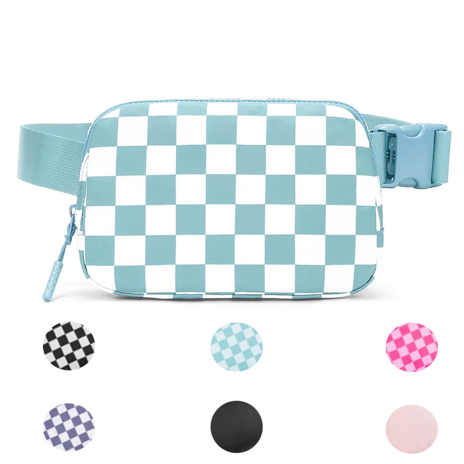 2024 Waist Bag for Women Fanny Pack with 2 Zipper Pocket Chest Bag Outdoor Crossbody Adjustable Strap Casual Travel Shoulder Bag