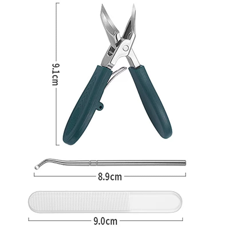 Eagle Beak Angled Nail Clippers 3PCS Set Anti-Splash Slanted Nail Clipper Stainless Steel Fingernail & Toenail Clipper Cutters