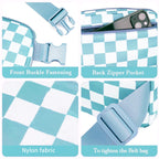 2024 Waist Bag for Women Fanny Pack with 2 Zipper Pocket Chest Bag Outdoor Crossbody Adjustable Strap Casual Travel Shoulder Bag