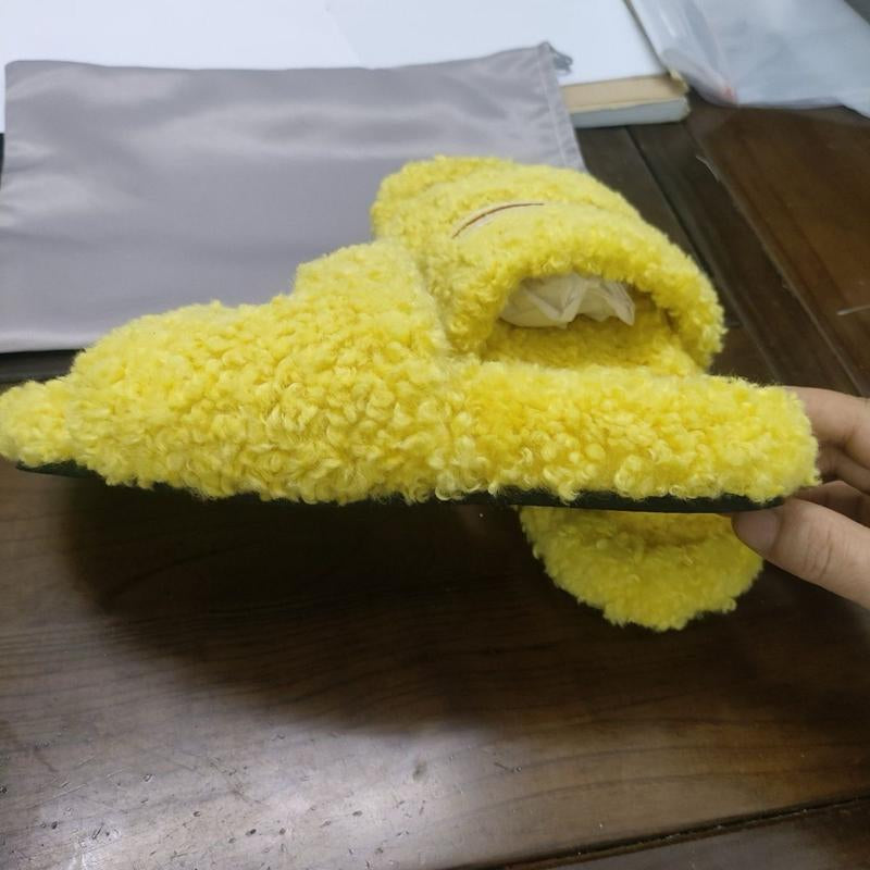 2025 Men Women Slippers Ladies Winter Fur Fluffy Furry Warm Letters Sandals Comfortable Fuzzy Girl Flip Flop Slipper