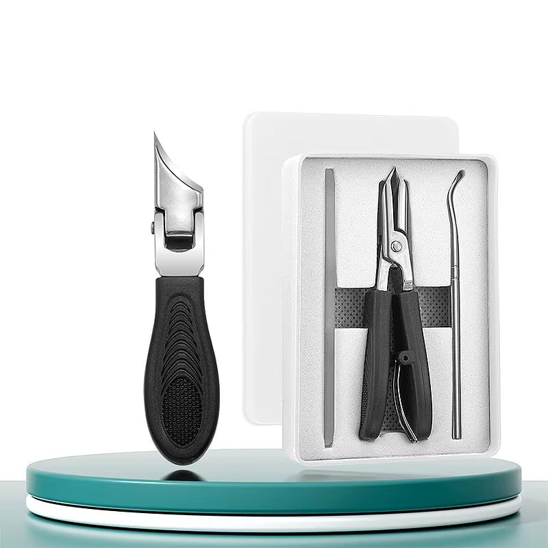 Eagle Beak Angled Nail Clippers 3PCS Set Anti-Splash Slanted Nail Clipper Stainless Steel Fingernail & Toenail Clipper Cutters