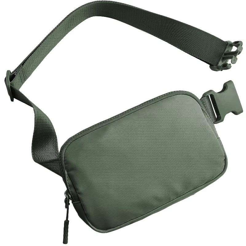 2024 Waist Bag for Women Fanny Pack with 2 Zipper Pocket Chest Bag Outdoor Crossbody Adjustable Strap Casual Travel Shoulder Bag